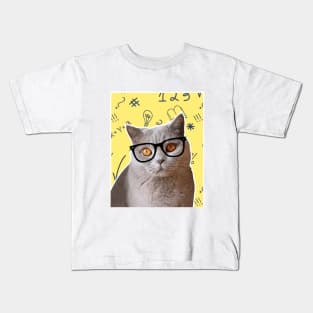 Intelectual cat Kids T-Shirt